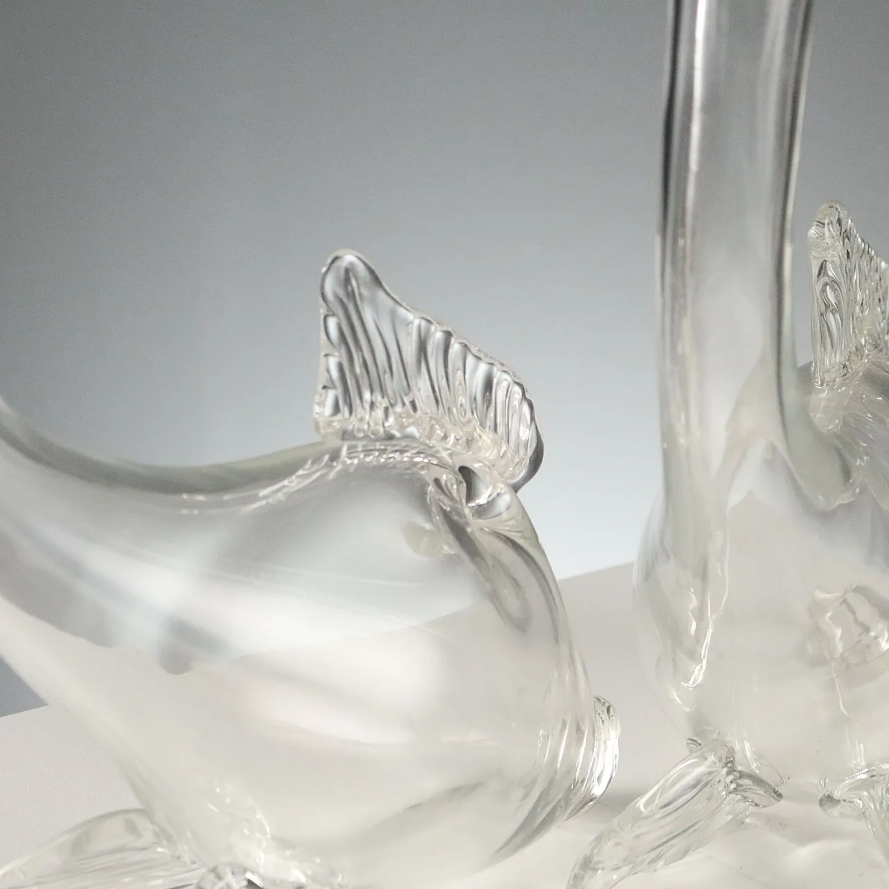 Coppia di decanter in vetro, Manifattura di Murano, '900 7