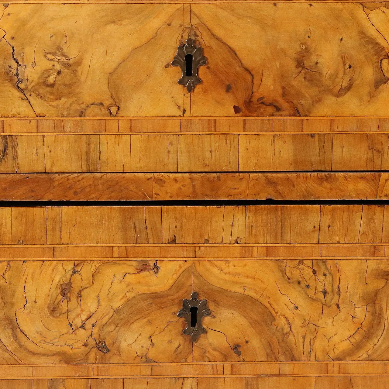 Chest of drawers in walnut and walnut root, 18th century 6