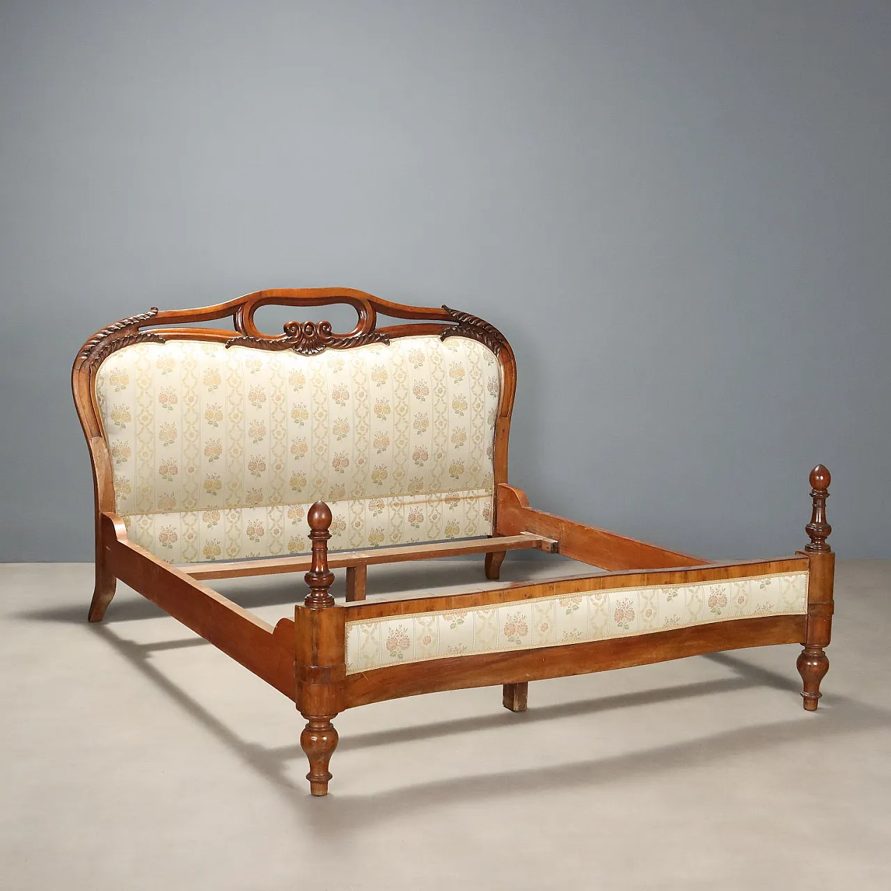 Louis Philippe double bed in mahogany, 19th century 1