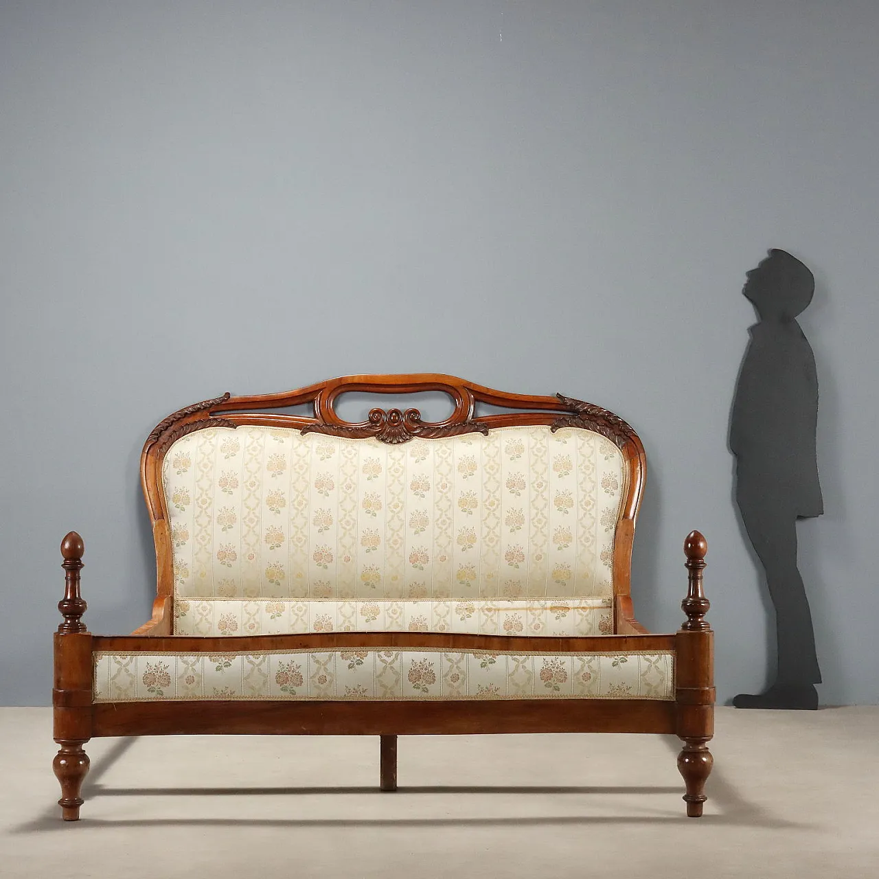 Louis Philippe double bed in mahogany, 19th century 2