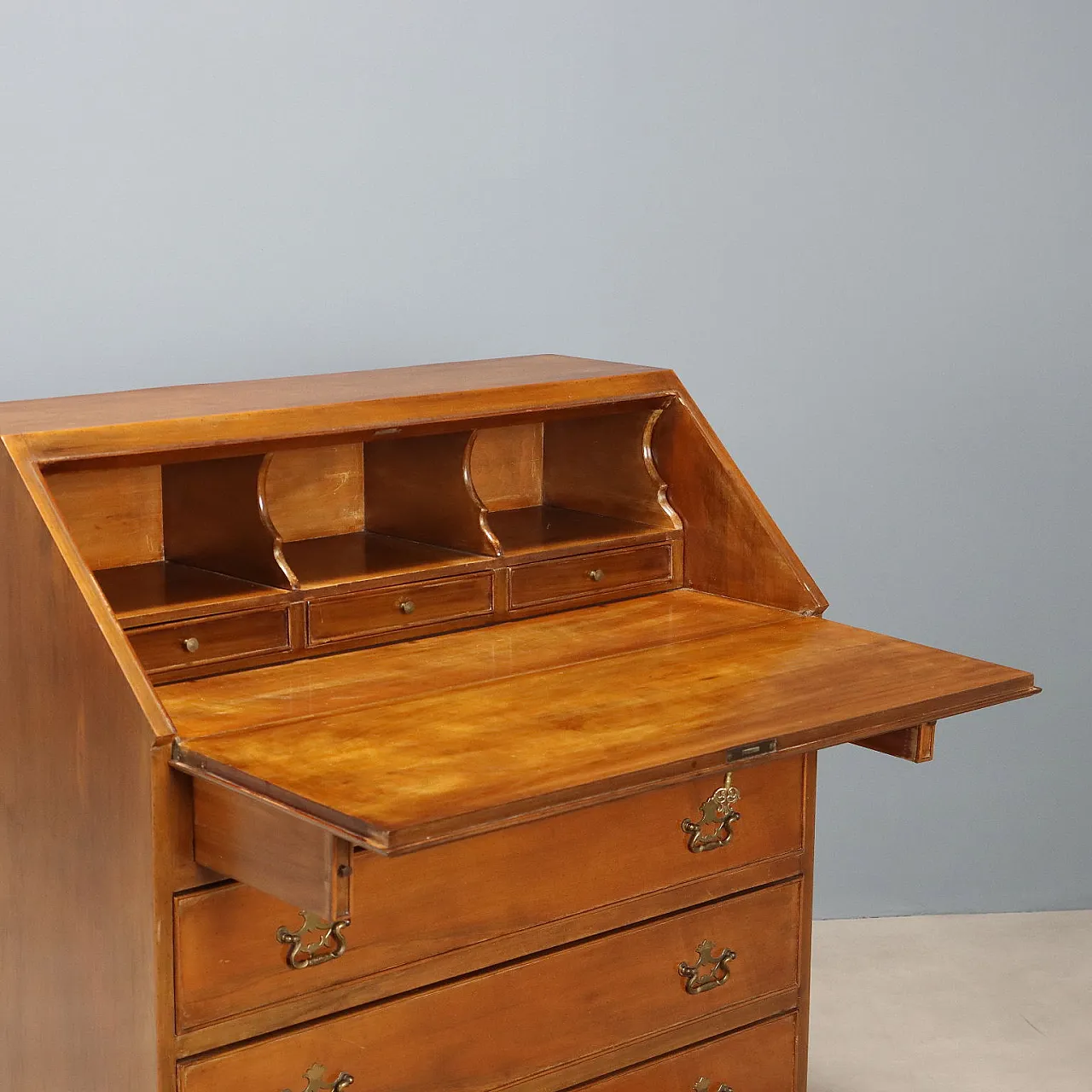 English style flap in mahogany veneer, 20th century 4