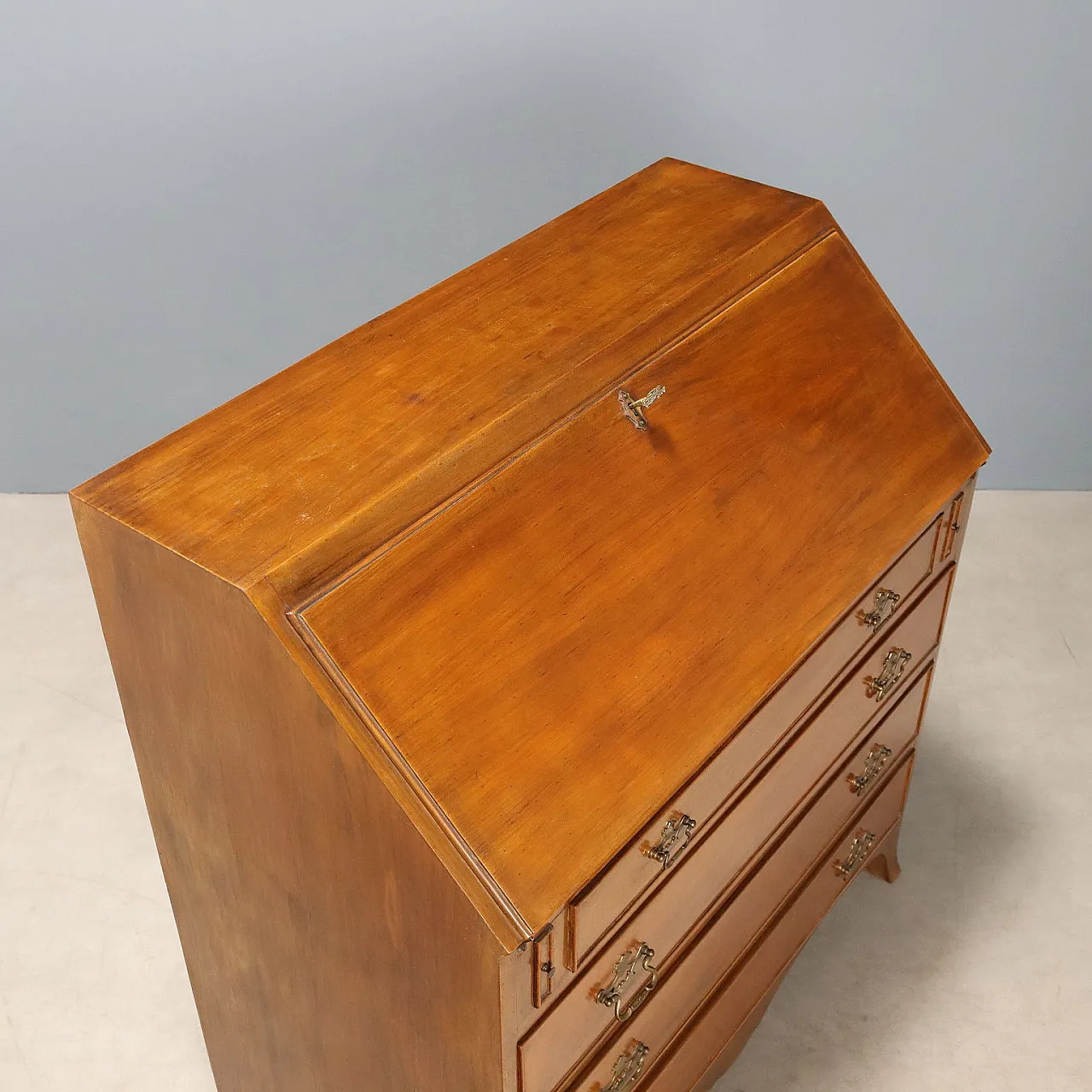 English style flap in mahogany veneer, 20th century 8