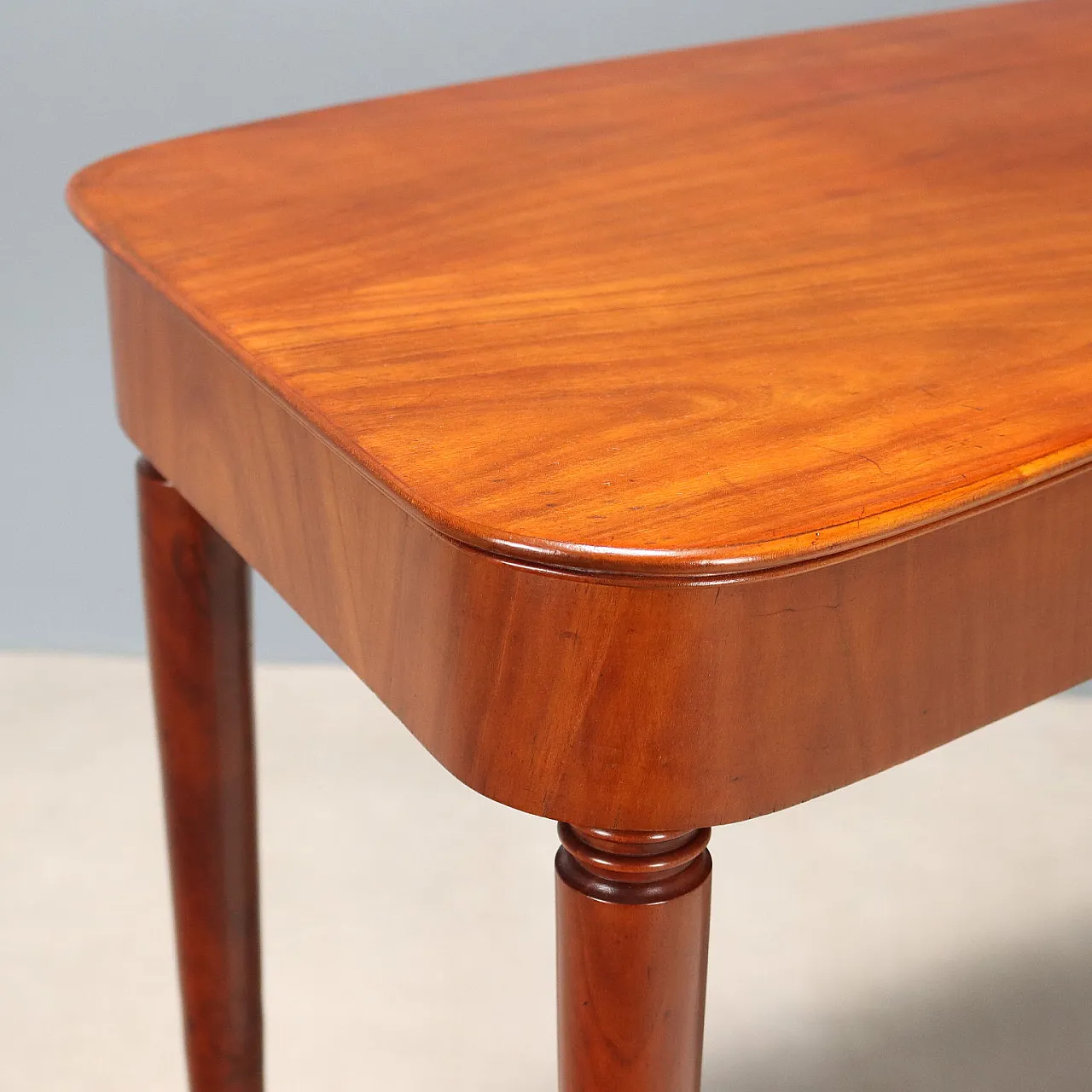 Console in mahogany veneer and brass, 1950s 6