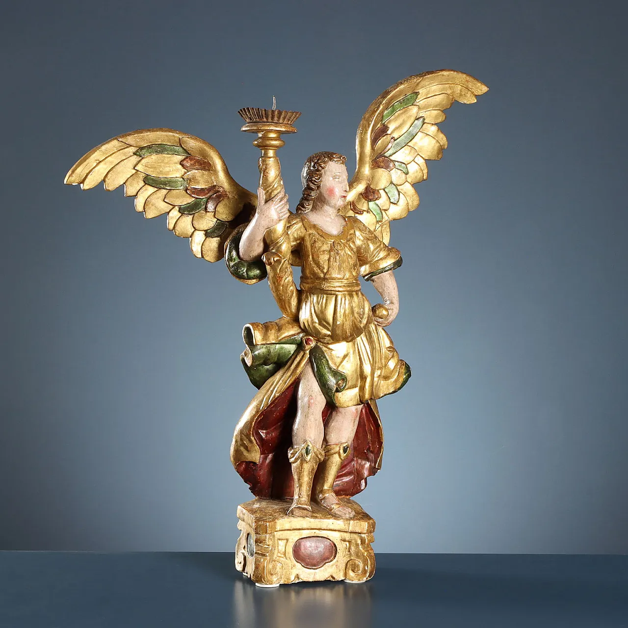 Pair of Baroque angel holders, 18th century 2