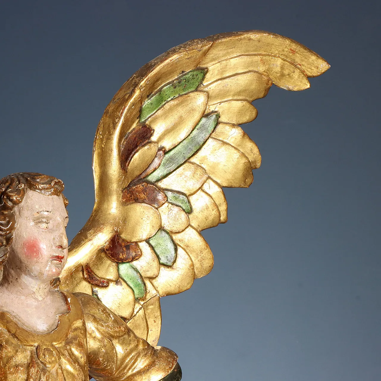 Pair of Baroque angel holders, 18th century 6
