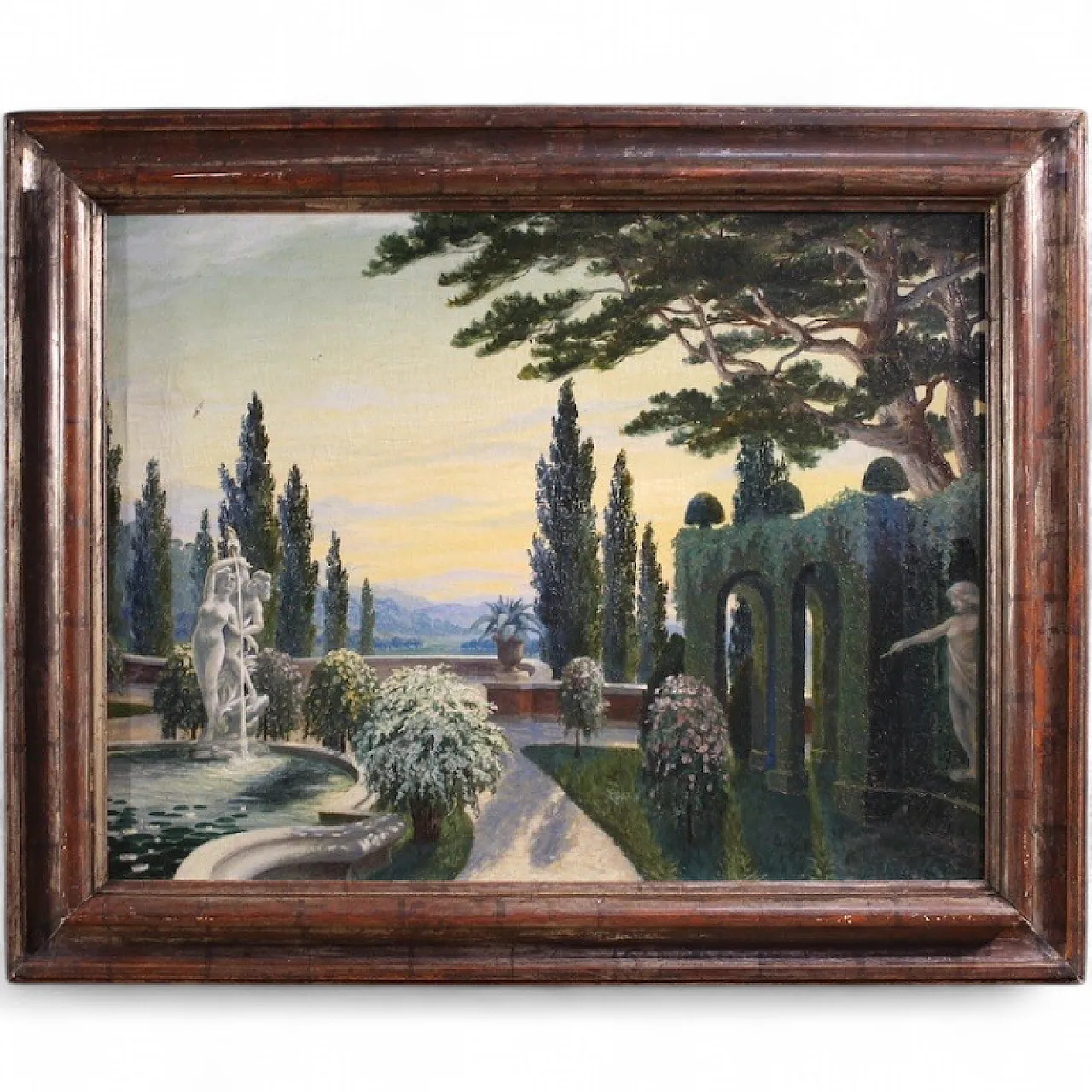 Landscape with garden, oil on canvas, first half 20th century 17