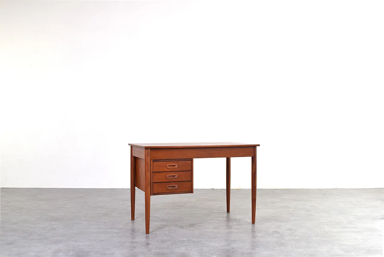 Scrivania direzionale moderna Mid-Century in teak, Danimarca, anni '60 2