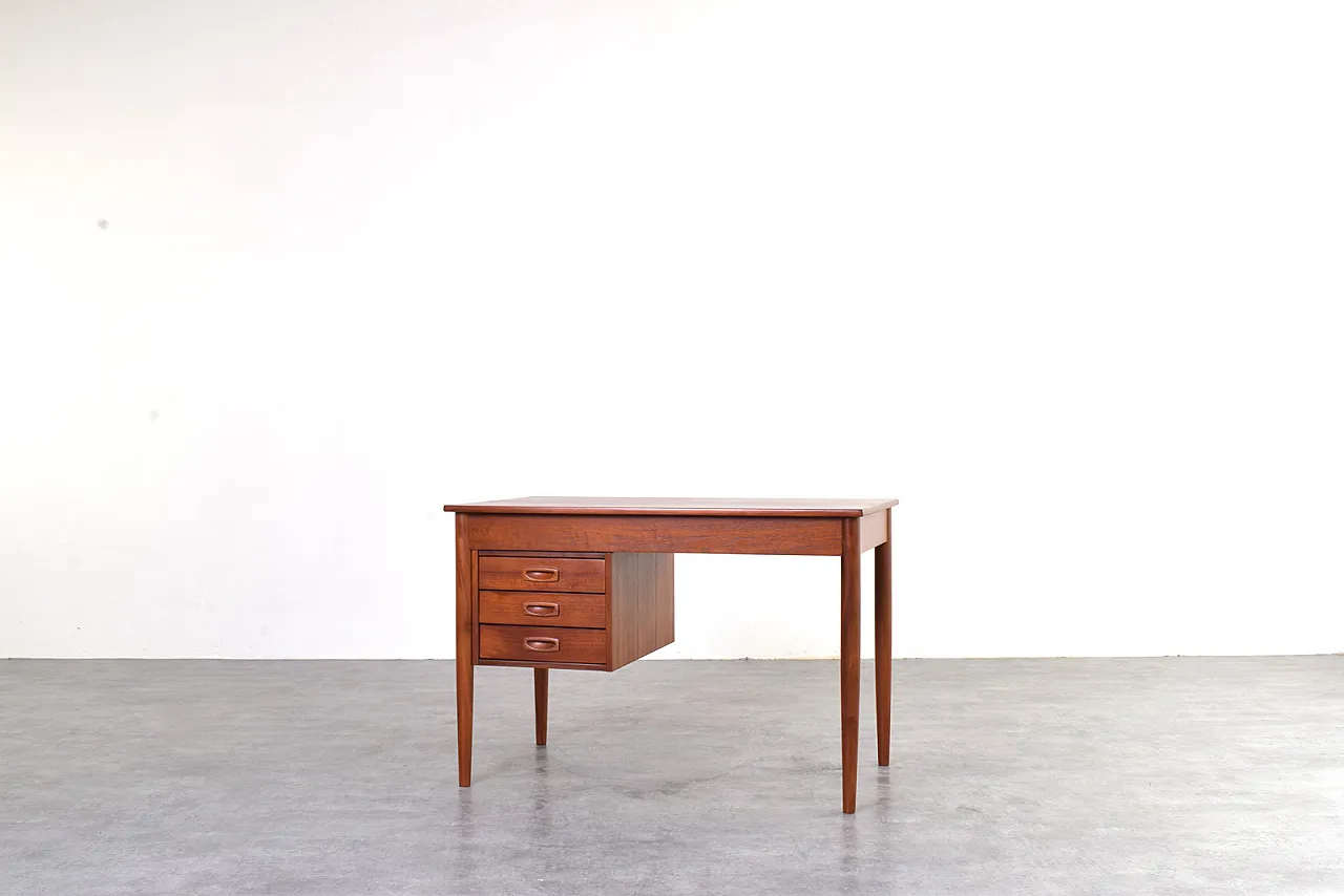 Scrivania direzionale moderna Mid-Century in teak, Danimarca, anni '60 3