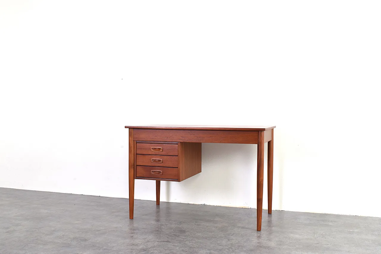 Scrivania direzionale moderna Mid-Century in teak, Danimarca, anni '60 10