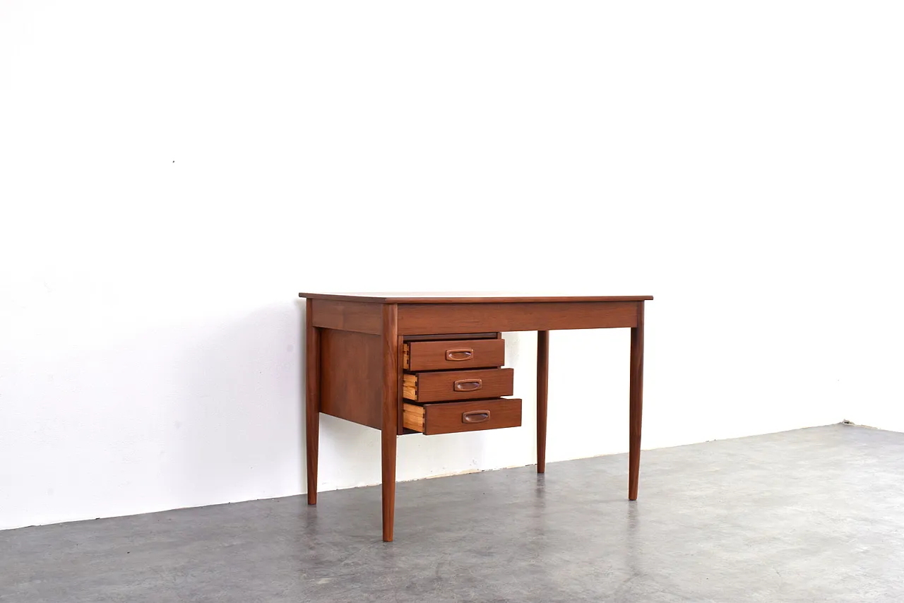 Scrivania direzionale moderna Mid-Century in teak, Danimarca, anni '60 11