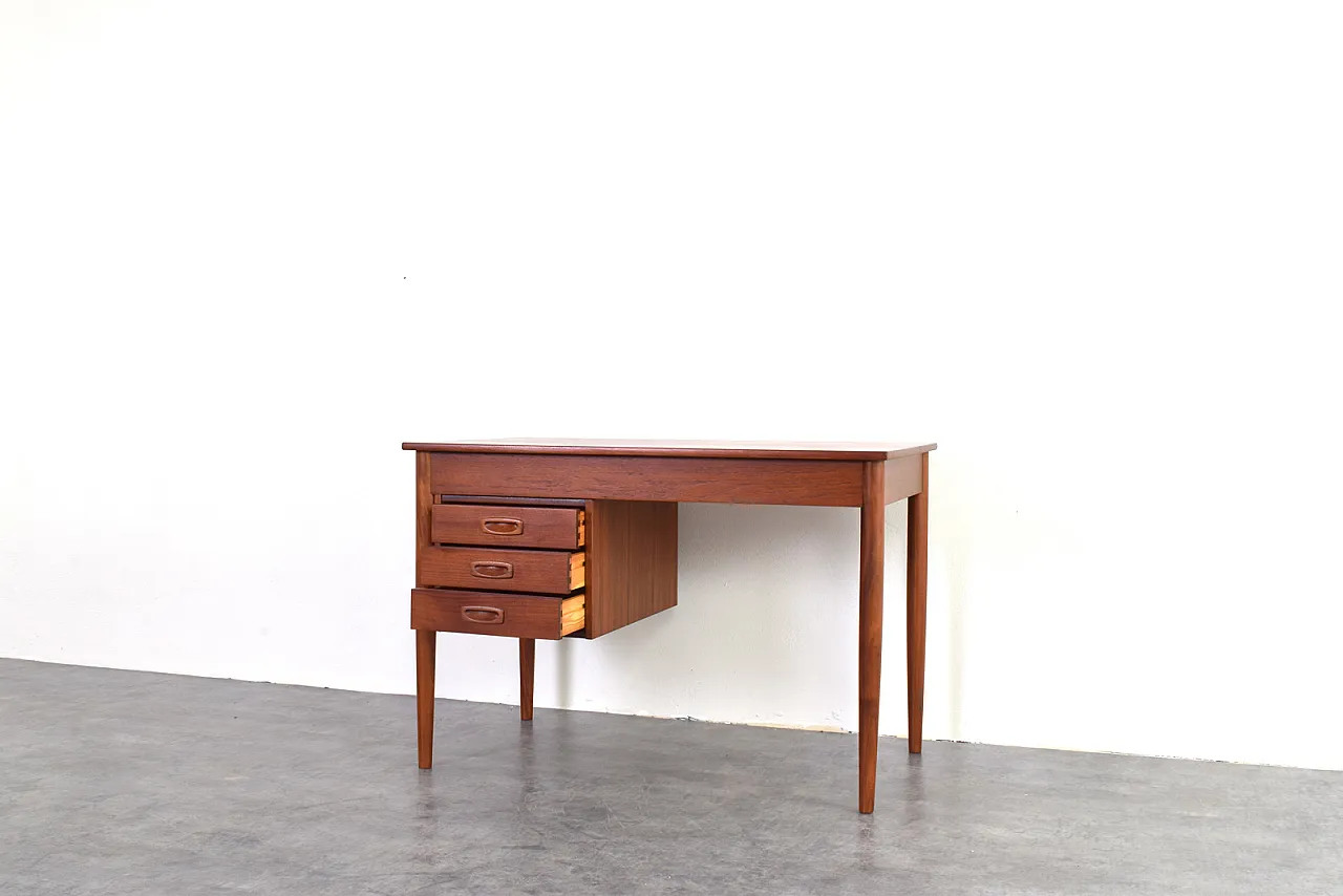 Scrivania direzionale moderna Mid-Century in teak, Danimarca, anni '60 12