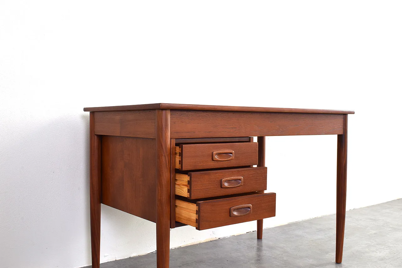 Scrivania direzionale moderna Mid-Century in teak, Danimarca, anni '60 13