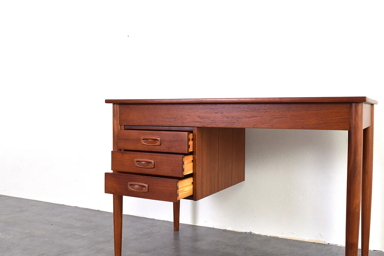 Scrivania direzionale moderna Mid-Century in teak, Danimarca, anni '60 14
