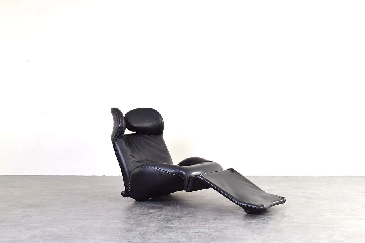 Sedia Wink in pelle di Toshiyuki Kita per Cassina, anni '80. 2
