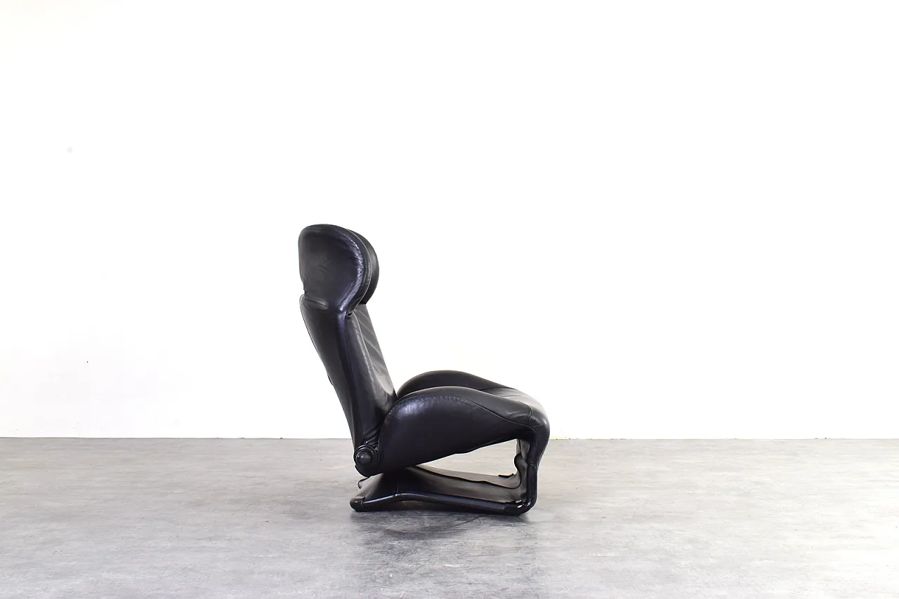Sedia Wink in pelle di Toshiyuki Kita per Cassina, anni '80. 4