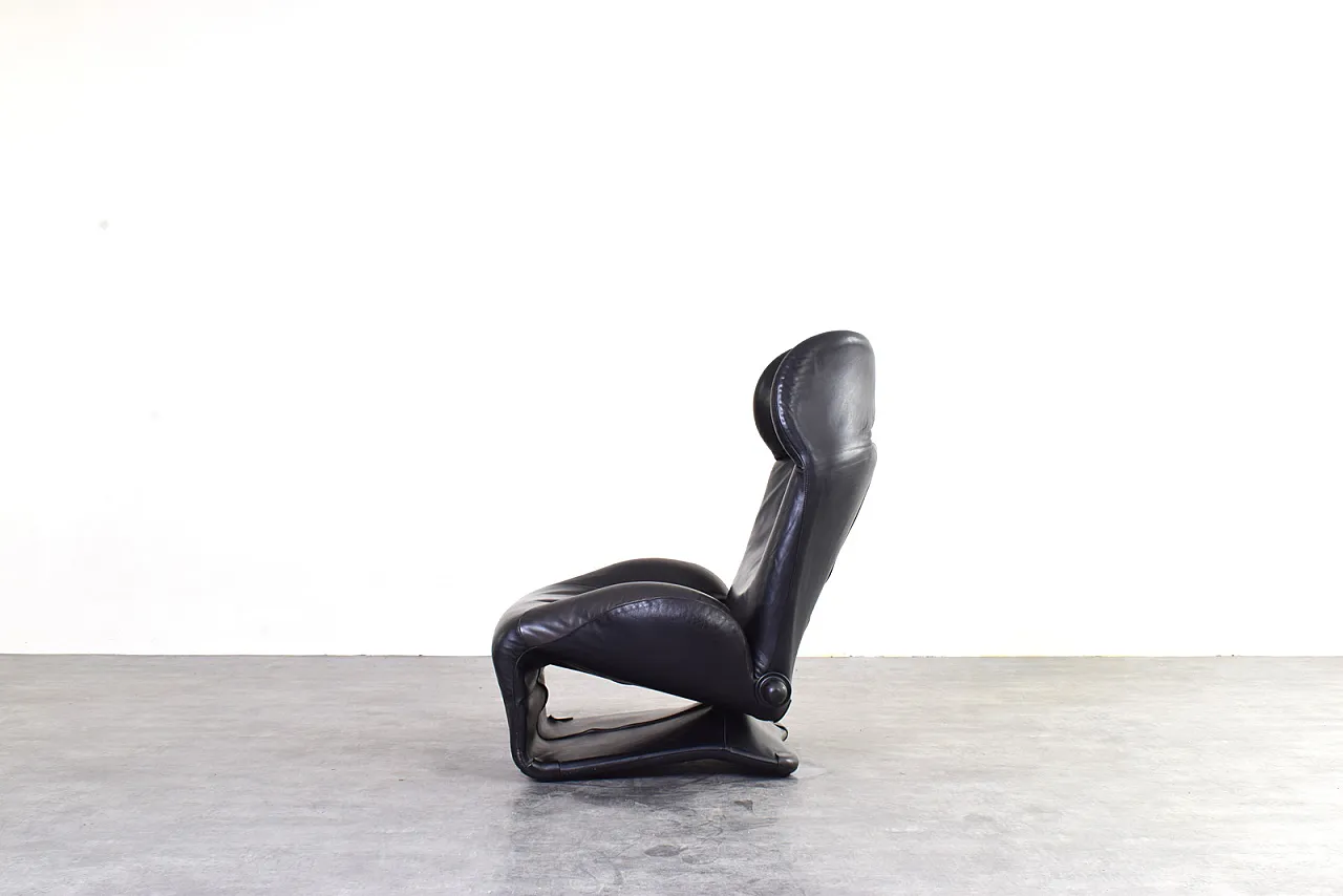 Sedia Wink in pelle di Toshiyuki Kita per Cassina, anni '80. 6