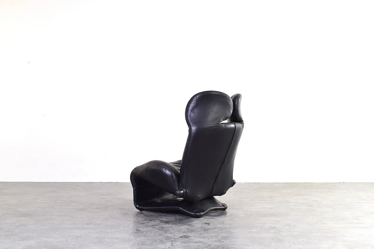 Sedia Wink in pelle di Toshiyuki Kita per Cassina, anni '80. 8