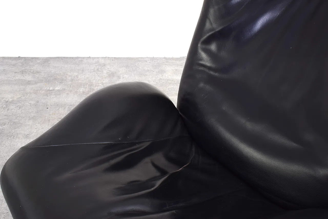 Sedia Wink in pelle di Toshiyuki Kita per Cassina, anni '80. 12