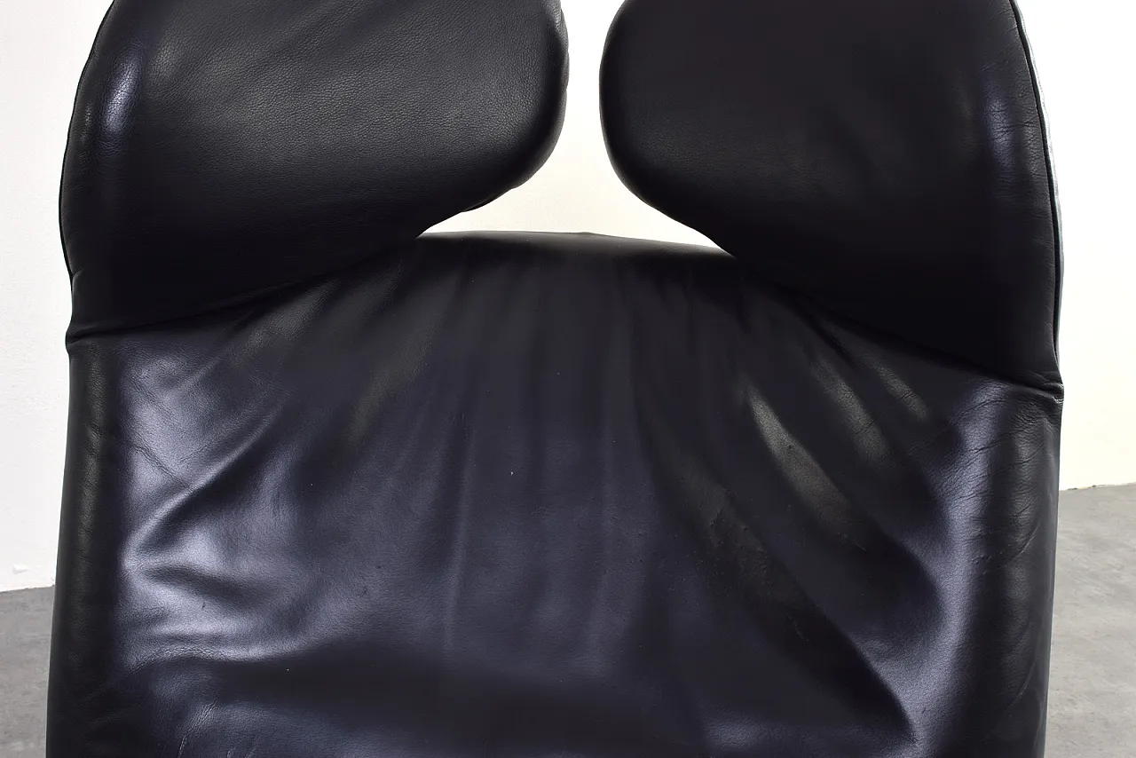 Sedia Wink in pelle di Toshiyuki Kita per Cassina, anni '80. 15