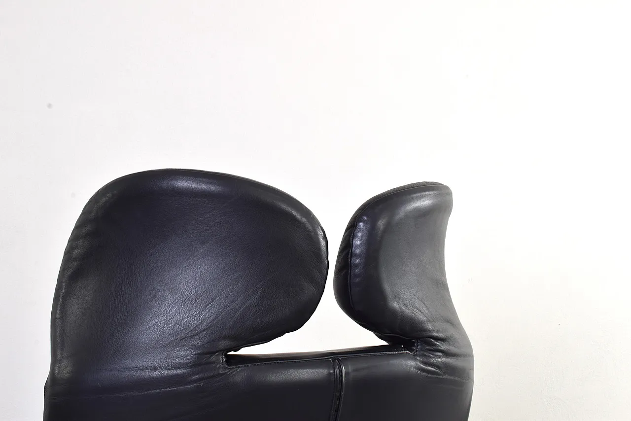 Sedia Wink in pelle di Toshiyuki Kita per Cassina, anni '80. 16
