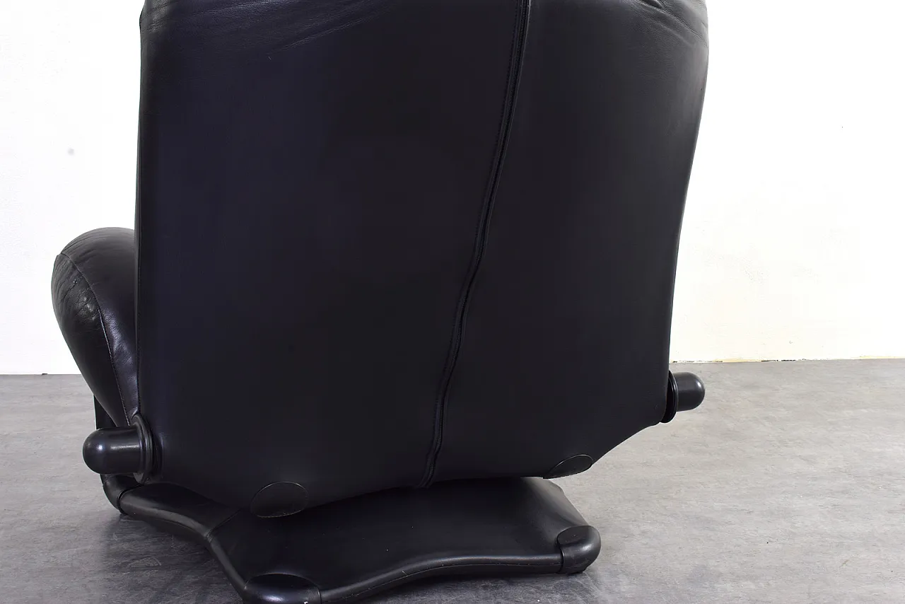 Sedia Wink in pelle di Toshiyuki Kita per Cassina, anni '80. 17