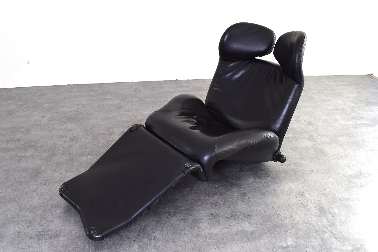Sedia Wink in pelle di Toshiyuki Kita per Cassina, anni '80. 18