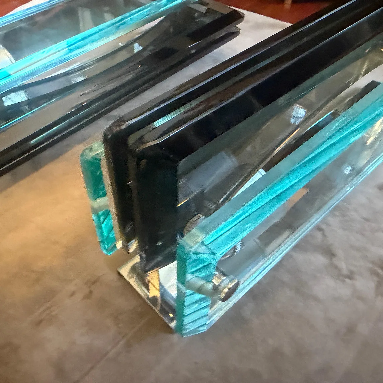 Pair of eavy glass wall sconces by Lupi Cristal Luxor, 1960s 14
