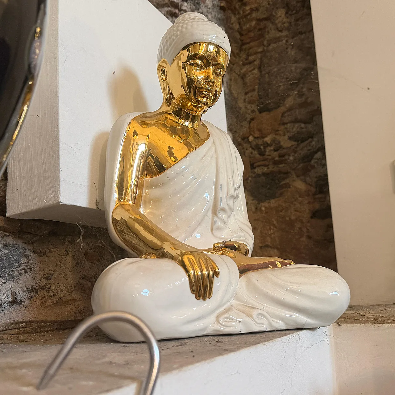 Statua di Buddha in porcellana di Tommaso Barbi, anni '80 8