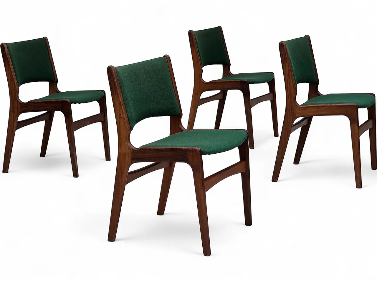 Anni '60, design danese di Erik Buch, set di 4 sedie da pranzo modello 89. 19