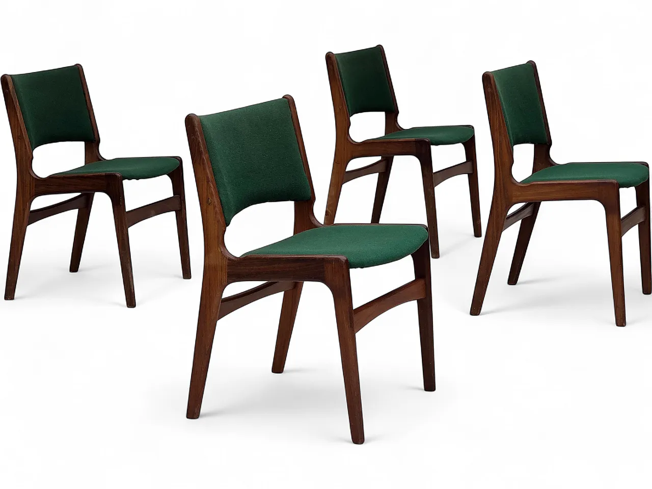 Anni '60, design danese di Erik Buch, set di 4 sedie da pranzo modello 89. 20
