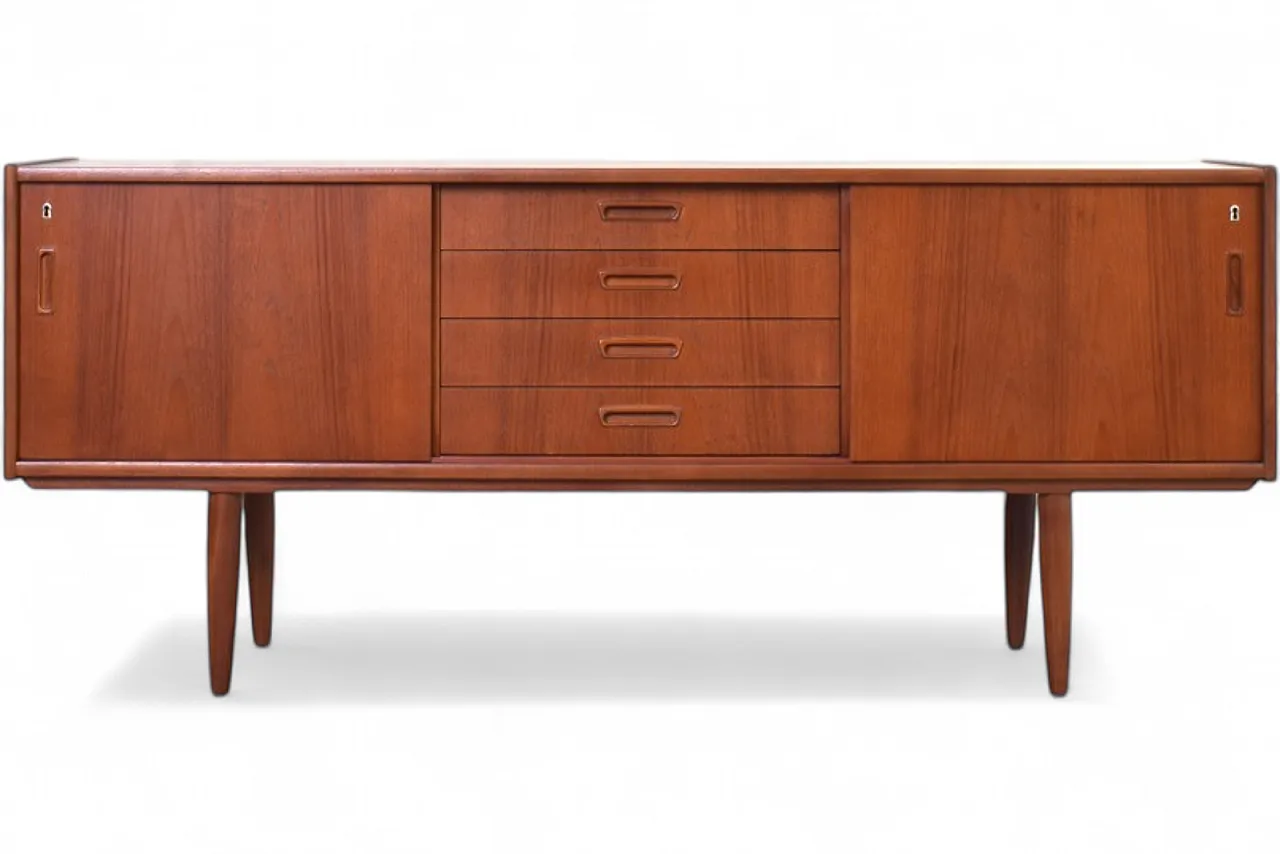 Credenza Mid-Century in teak, Danimarca, anni '60. 16