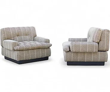 Pair of armchairs by Saporiti, 1970s