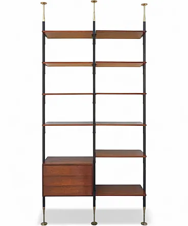 Jolly modular bookcase by Ebanisteria F.lli Merati, 1960s