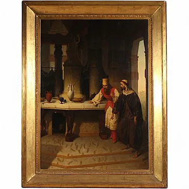 Large painting by Carlo De Notaris, the prophet Daniel