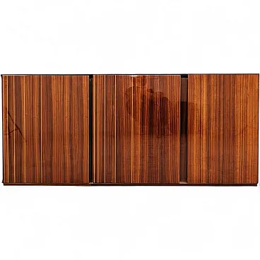 Zebrawood Lacquered Rosewood Sideboard, 70s