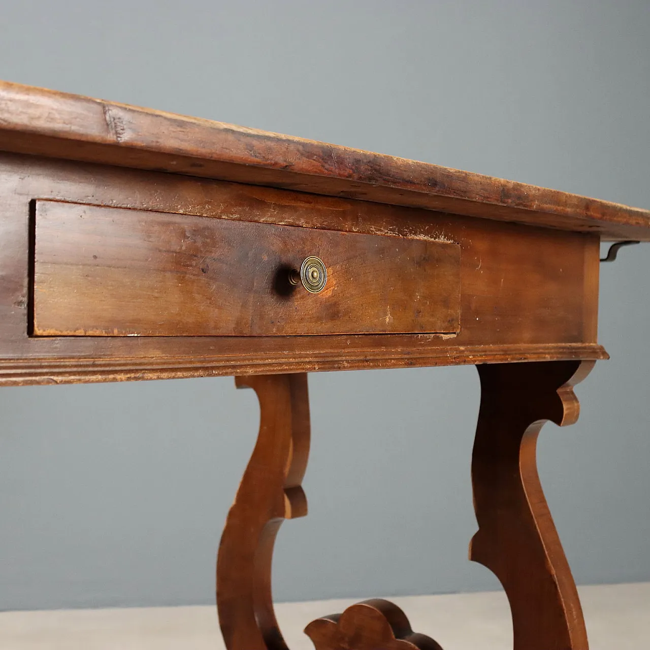 Scrittoio fratino in noce con piano, '900 5