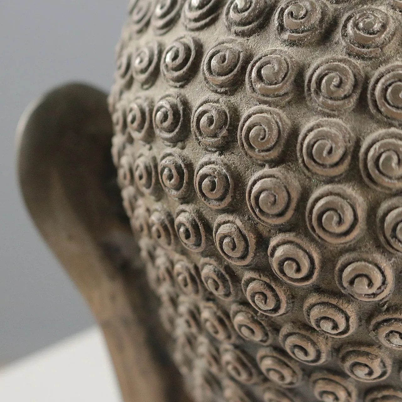 Testa di Buddha in bronzo, '900 5