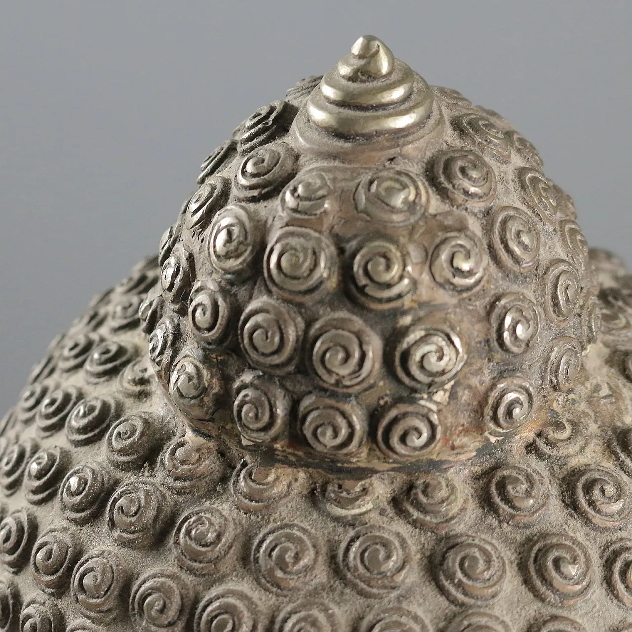 Testa di Buddha in bronzo, '900 6