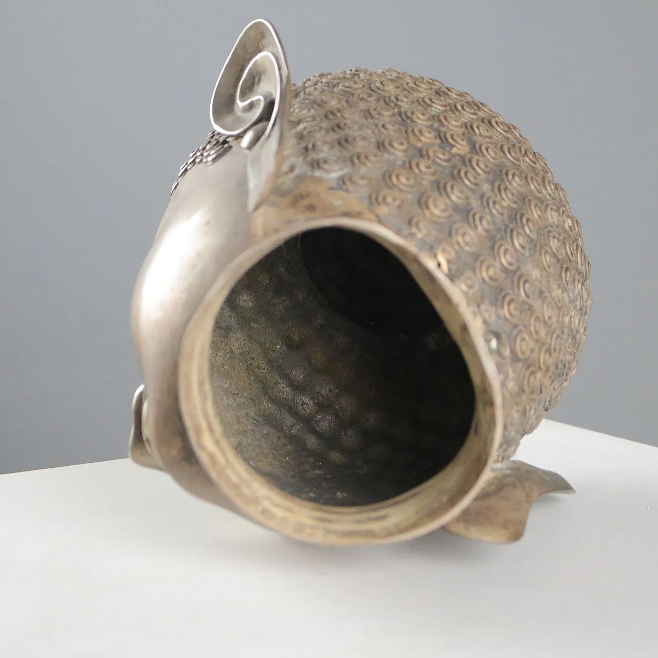 Testa di Buddha in bronzo, '900 7