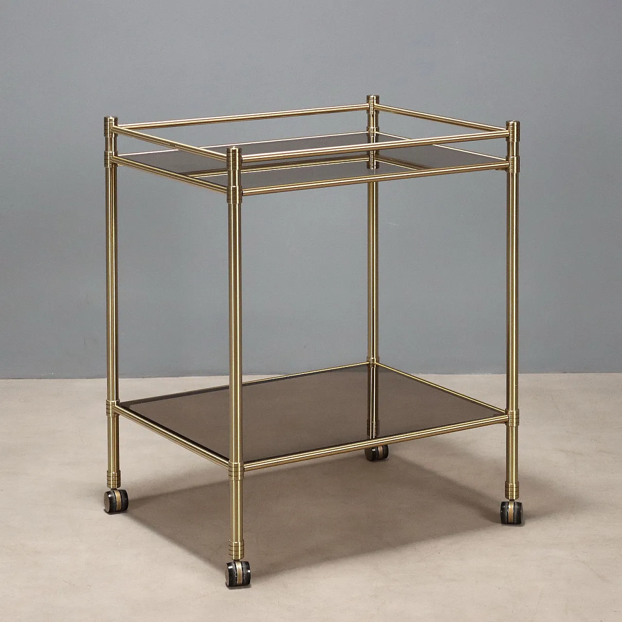 Carrello in ottone, anni '80 1