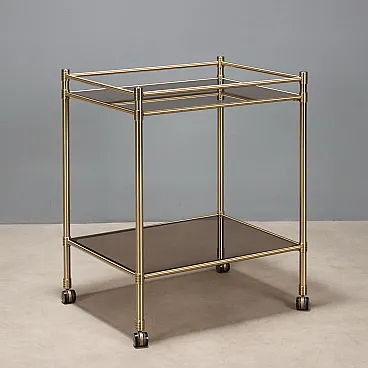 Carrello in ottone, anni '80