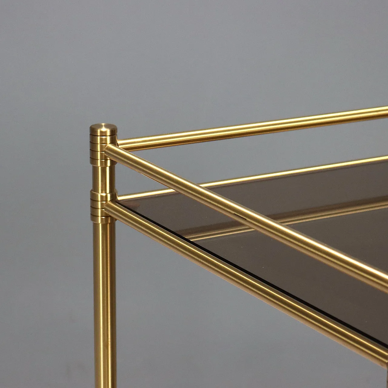 Carrello in ottone, anni '80 4