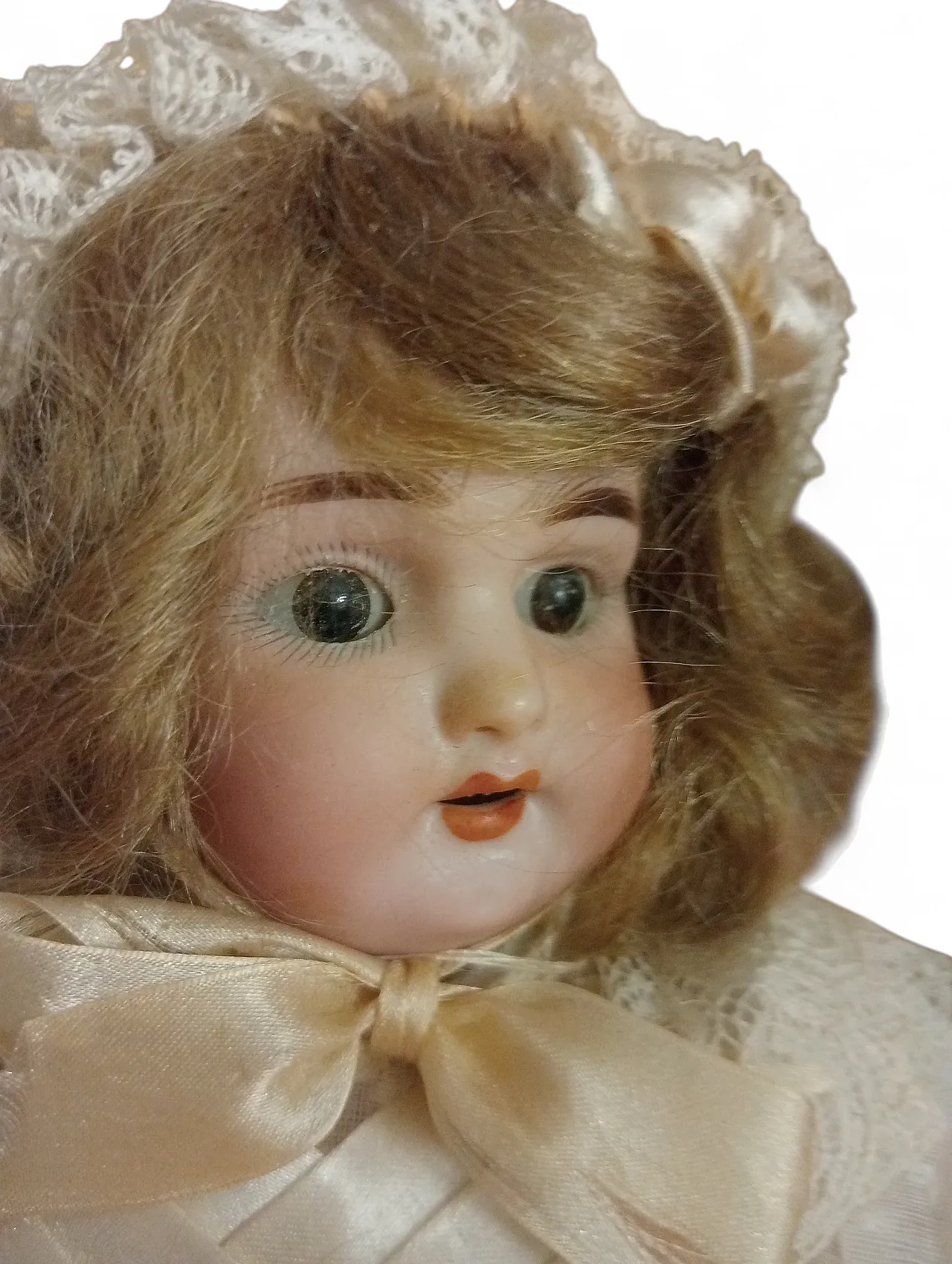 Antique doll in gilded case, late 19th century 11