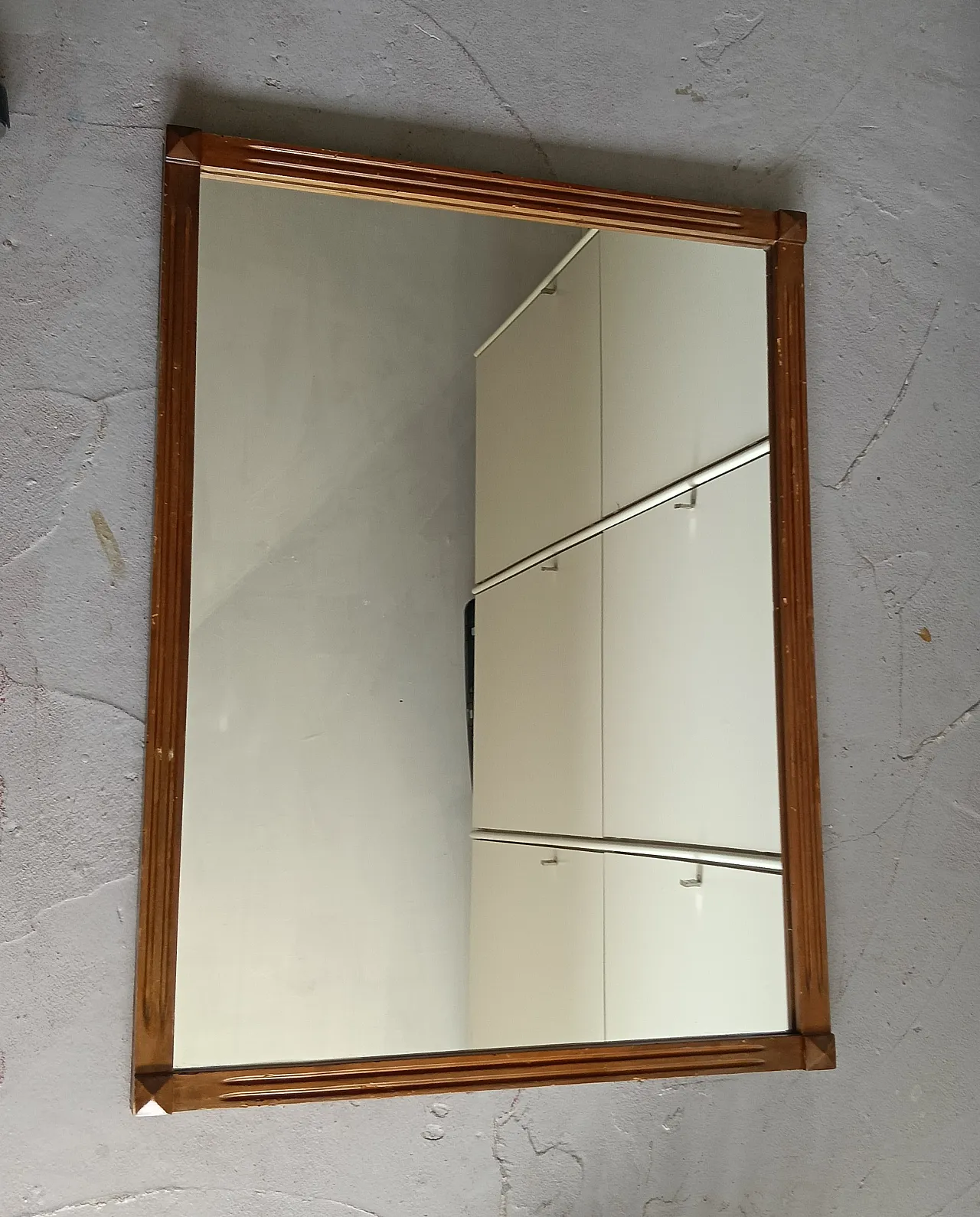 Specchio cornice in legno, anni '50 4