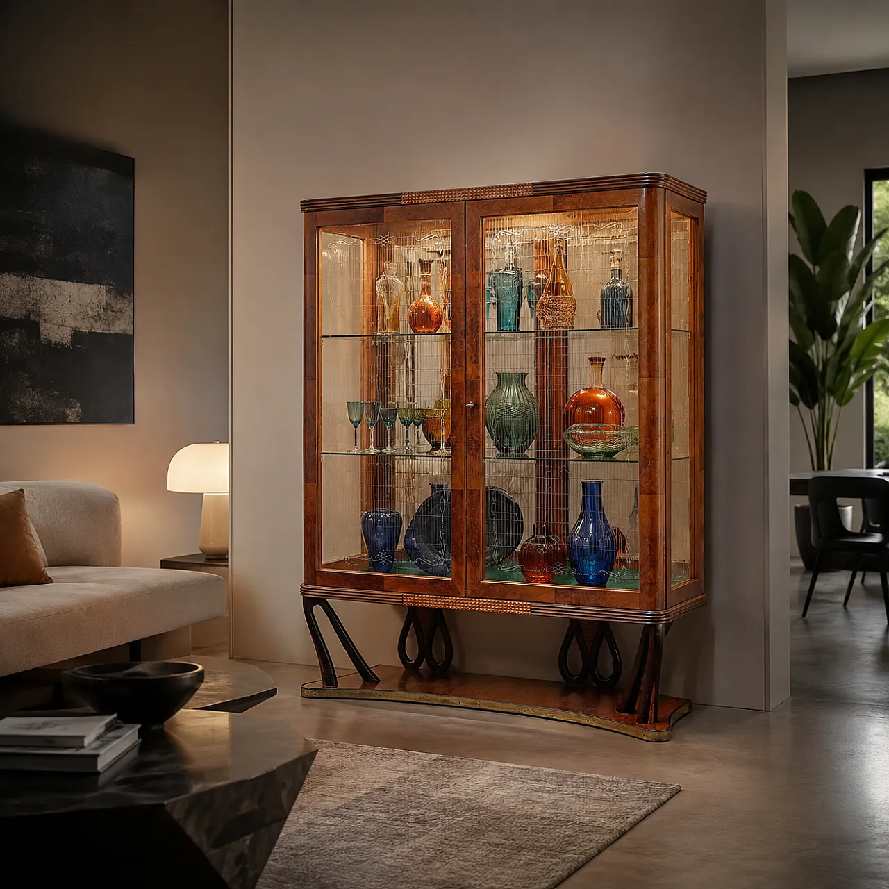 Glass and Briar showcase bar with mirror mosaic, 1940s 11