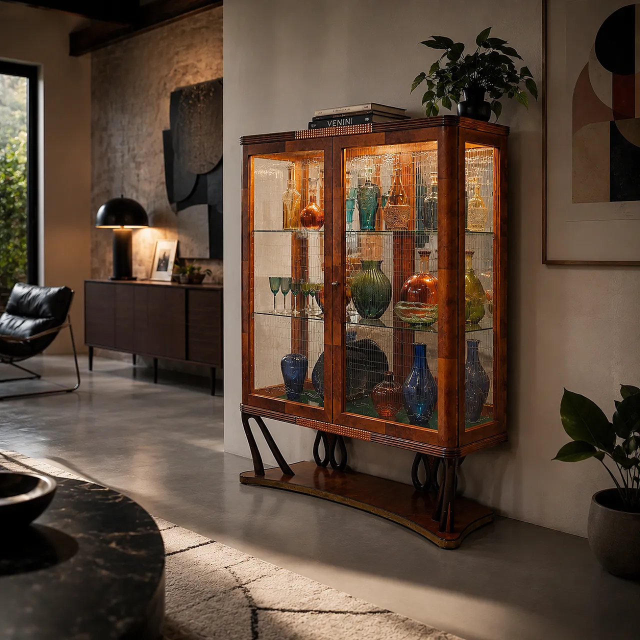 Glass and Briar showcase bar with mirror mosaic, 1940s 12