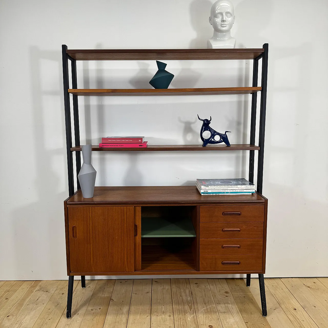 Libreria danese in teak, Scandinavian Modern, anni ’60 6
