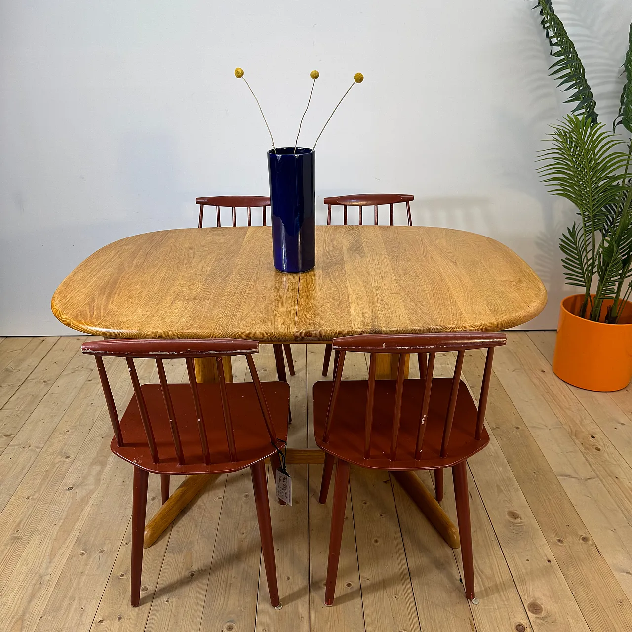 Tavolo da pranzo allungabile in teak, anni ’60 4