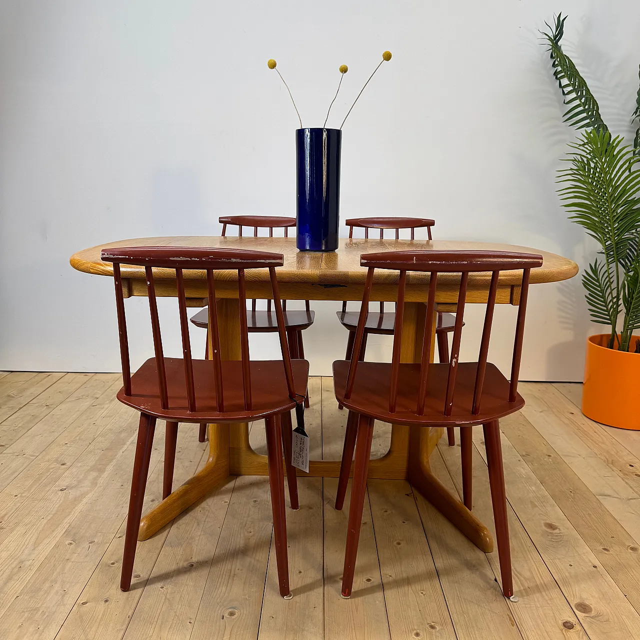 Tavolo da pranzo allungabile in teak, anni ’60 5