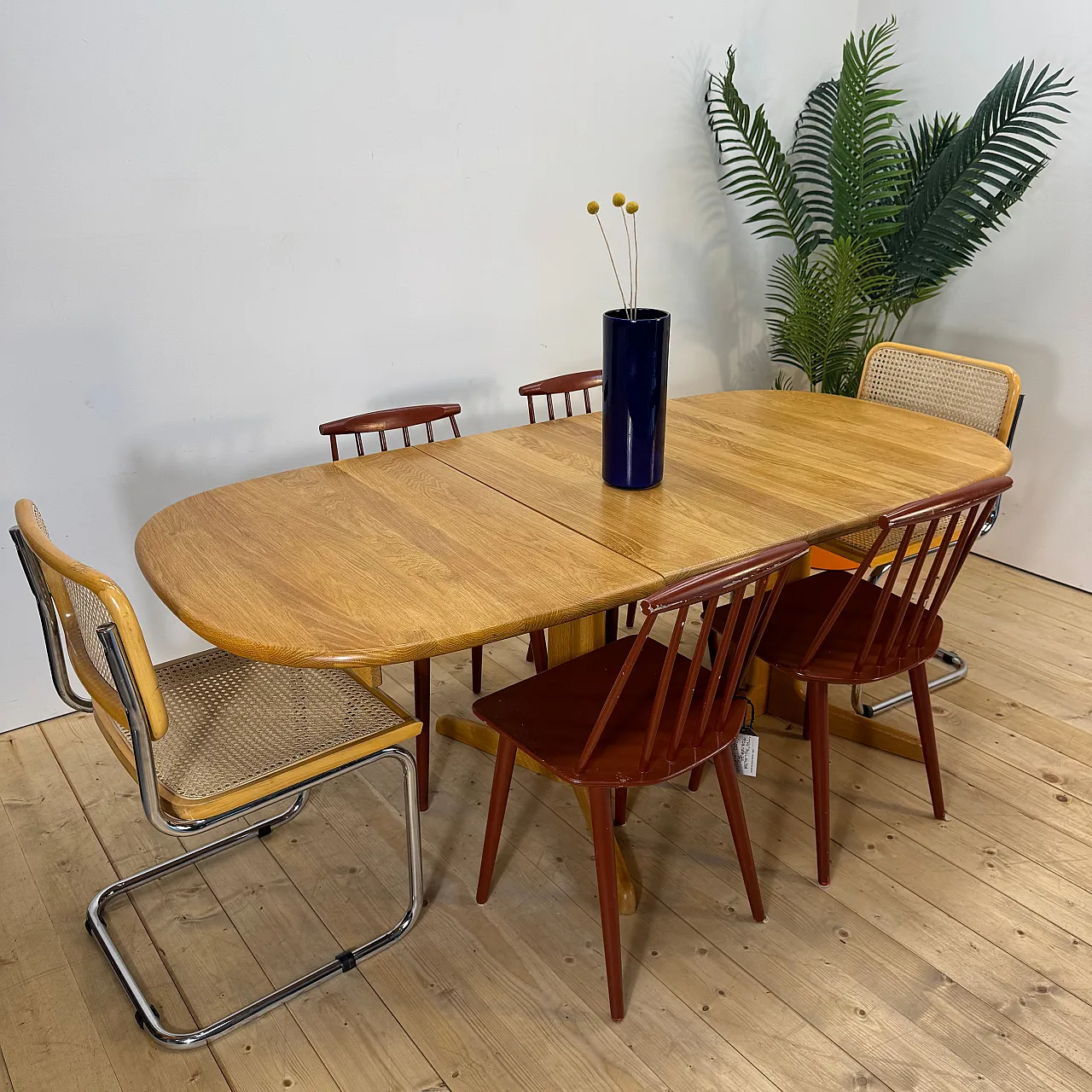 Tavolo da pranzo allungabile in teak, anni ’60 12